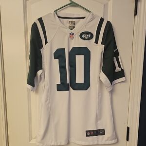 Nike NFL White and Dark Green Jets Jersey